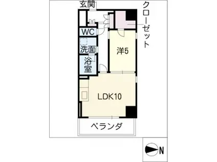 MARCHE V(1LDK/3階)の間取り写真