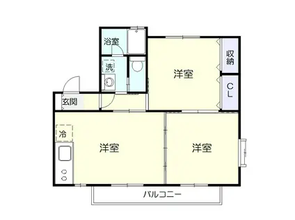 ロイヤルシルティB棟(2LDK/2階)の間取り写真