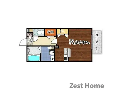 DAIKENN武庫之荘ポルタ(ワンルーム/1階)の間取り写真