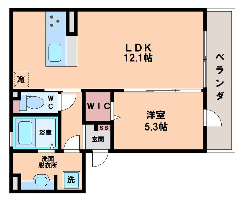 D-ROOM久吉(1LDK/3階)の間取り写真