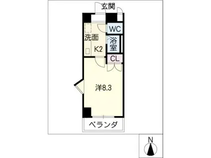 STプラザ八事(1K/7階)の間取り写真