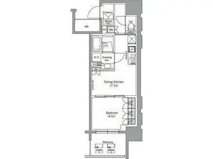 ザ・パークハビオ堂島(1DK/5階)の間取り写真