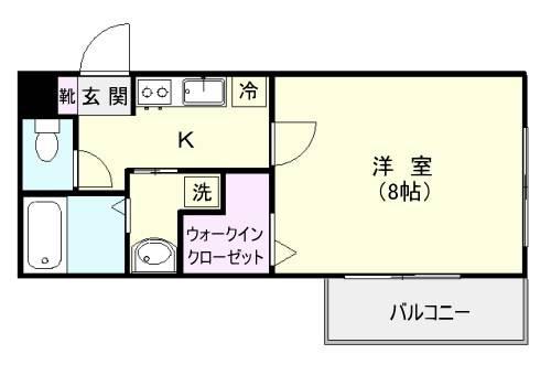 プレステージ荒田(1K/5階)の間取り写真