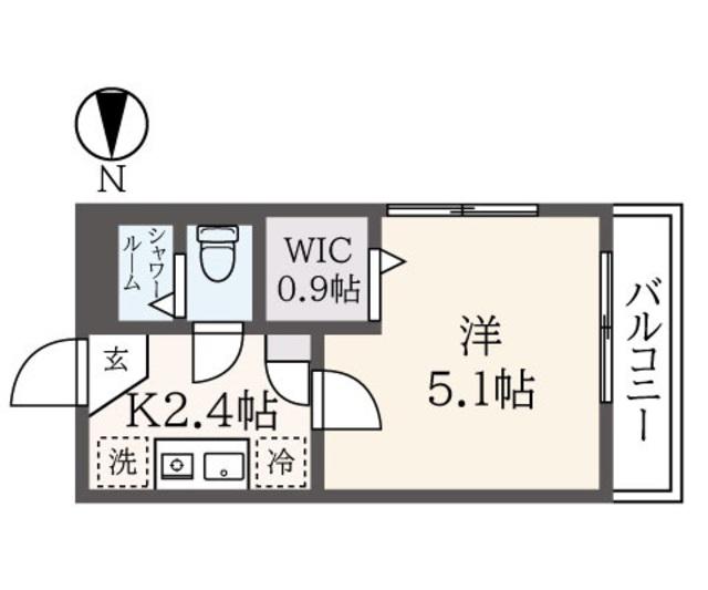 カーサアルテスタ(1K/2階)の間取り写真