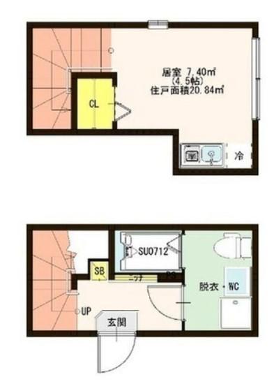 メゾン赤羽(ワンルーム/1階)の間取り写真