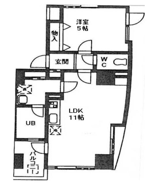 AXIS下町(1LDK/3階)の間取り写真