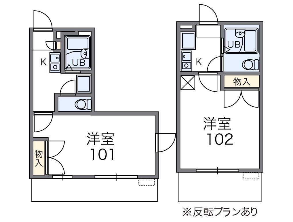 レオパレス源(1K/2階)の間取り写真