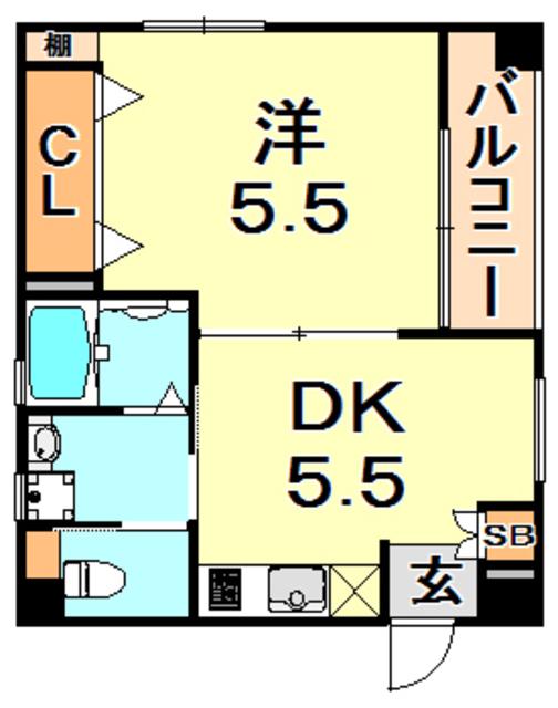 SEIWA HOUSE(1DK/1階)の間取り写真
