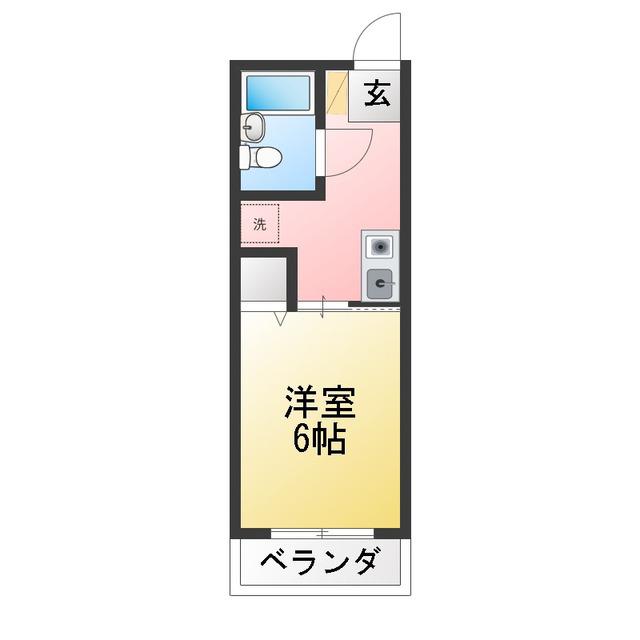 近鉄湯の山線 伊勢松本駅 徒歩14分 2階建 築31年(1K/1階)の間取り写真