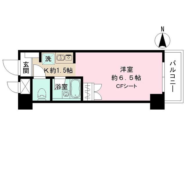 キャンパスコートTK(1K/4階)の間取り写真