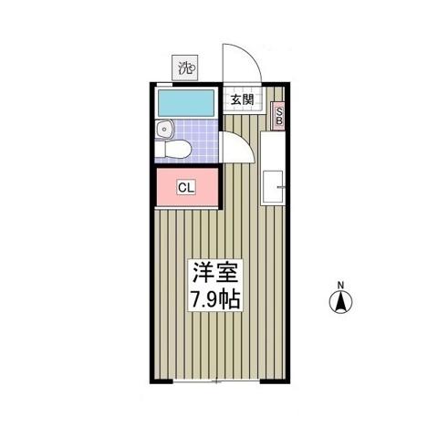 ボ-トハウス(ワンルーム/2階)の間取り写真