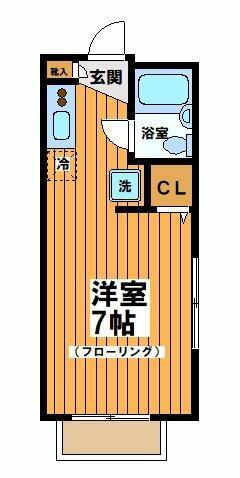 ラ・フィエスタ(ワンルーム/2階)の間取り写真