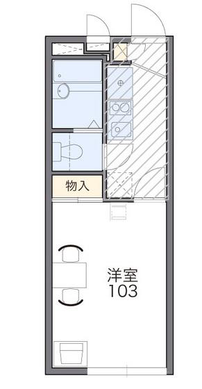 レオパレスグレイス(1K/2階)の間取り写真