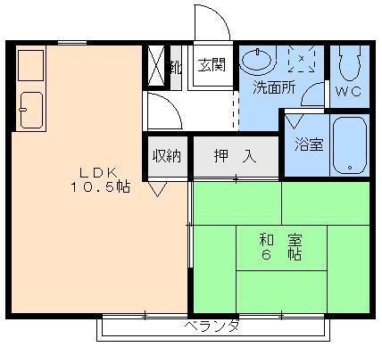 ビーライン和泉(1LDK/1階)の間取り写真