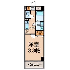 マ・メゾンコンフォールⅡ(1K/4階)の間取り写真