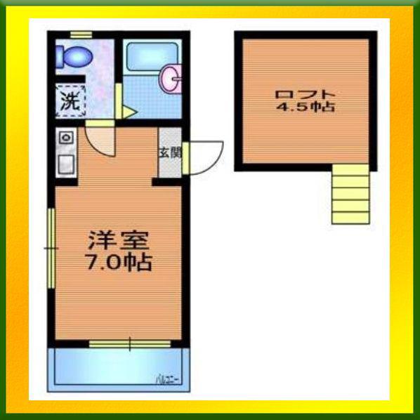 プロミネンス柳沢(ワンルーム/2階)の間取り写真