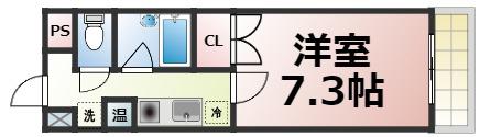 フォレスト今里(1K/5階)の間取り写真