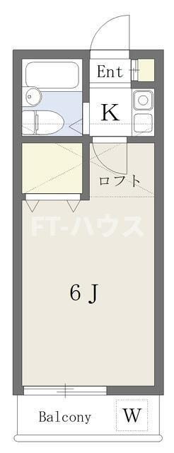 エステートピア(1K/2階)の間取り写真
