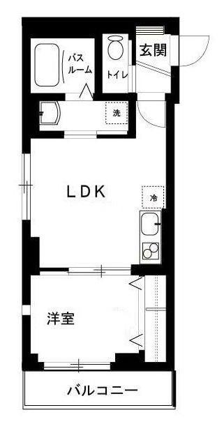 コトブキ・ワン(1LDK/1階)の間取り写真