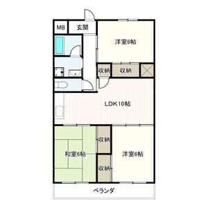 グランド三栄(3LDK/3階)の間取り写真