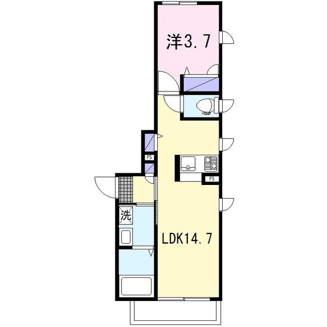 グリーンウッドSHIBUYA(1LDK/2階)の間取り写真