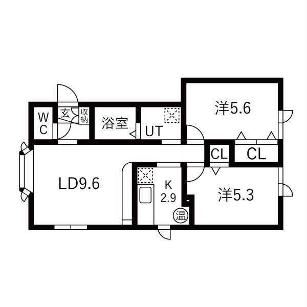 MANNHAIM-T(2LDK/2階)の間取り写真