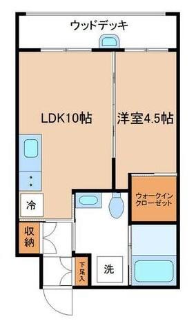 プラチナコートけやき(1LDK/5階)の間取り写真