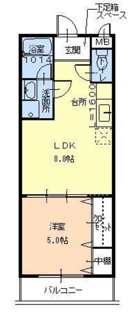 フジパレス和泉中央II番館(1LDK/1階)の間取り写真