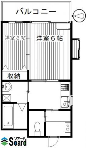 パレス KS(2DK/2階)の間取り写真