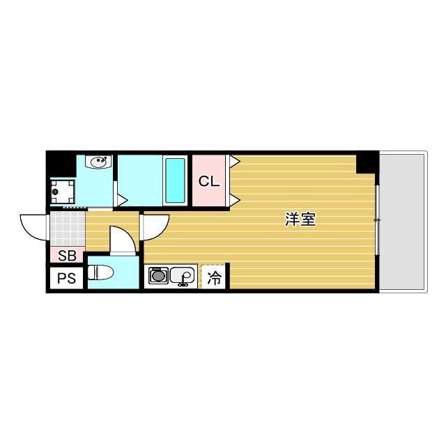 グランデトワール(ワンルーム/3階)の間取り写真