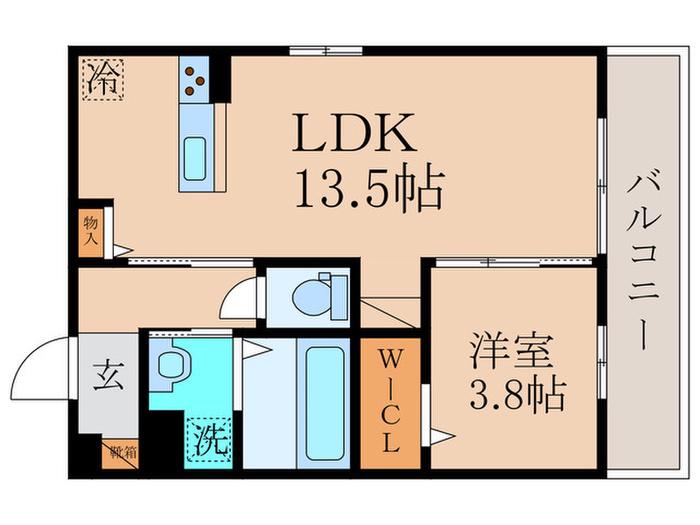 アドラブール(1LDK/3階)の間取り写真