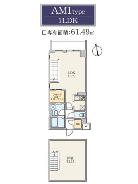 S-RESIDENCE駒場東大前(1LDK/B1階)の間取り写真