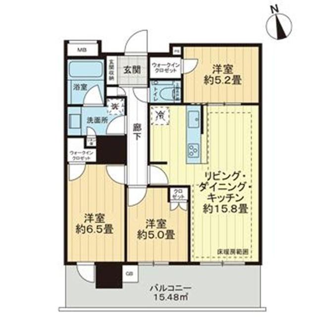 金澤雅壇(3LDK/4階)の間取り写真