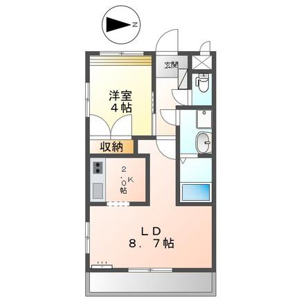 SPRING・HILL(1LDK/3階)の間取り写真