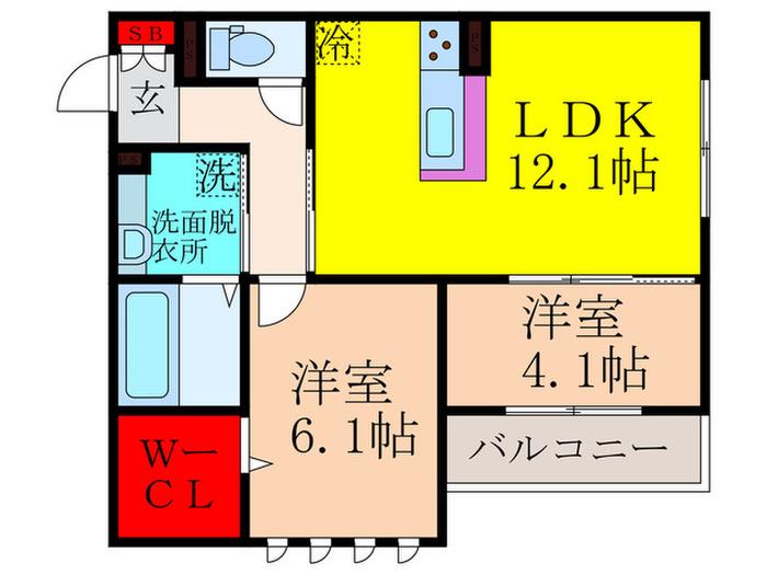 D-ROOM NOVALIS(2LDK/2階)の間取り写真