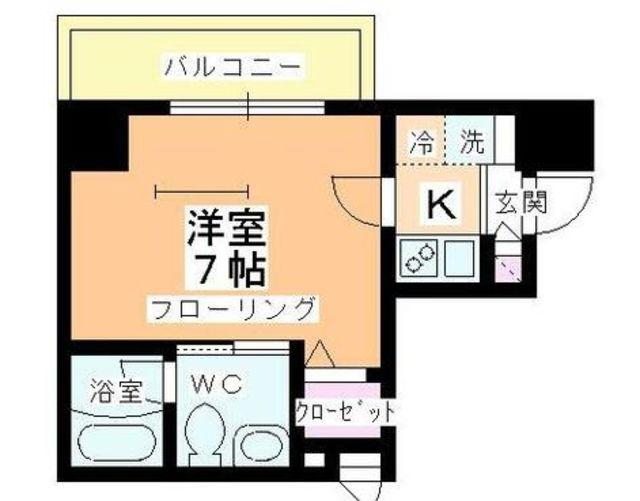 アルファコート西川口13(1K/8階)の間取り写真