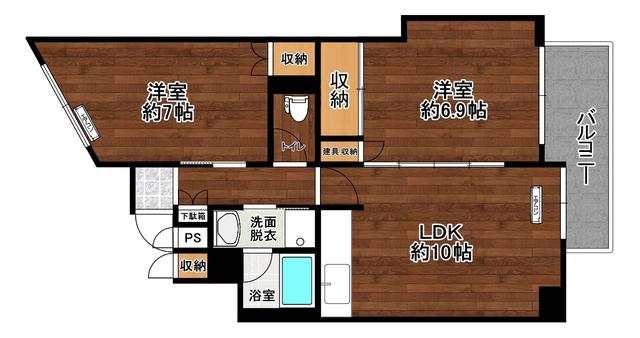 並木ガーデンヒルズ(1LDK/8階)の間取り写真