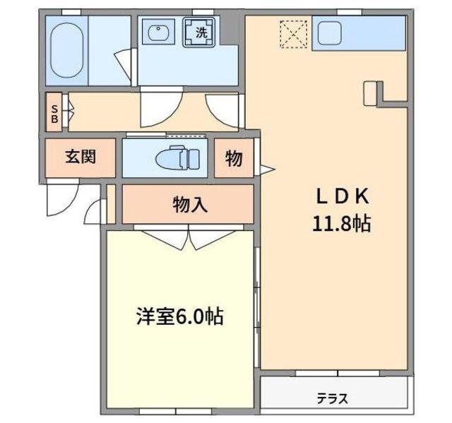 アルテスタ葛西(1LDK/1階)の間取り写真