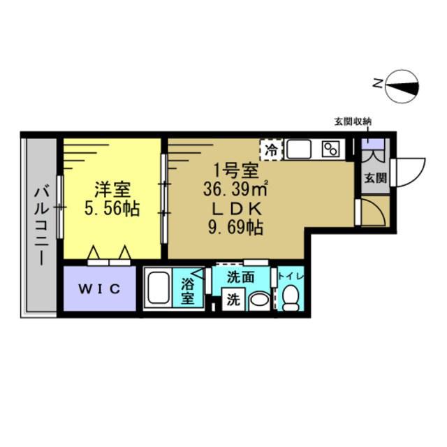 アヴェンタドール(1LDK/2階)の間取り写真