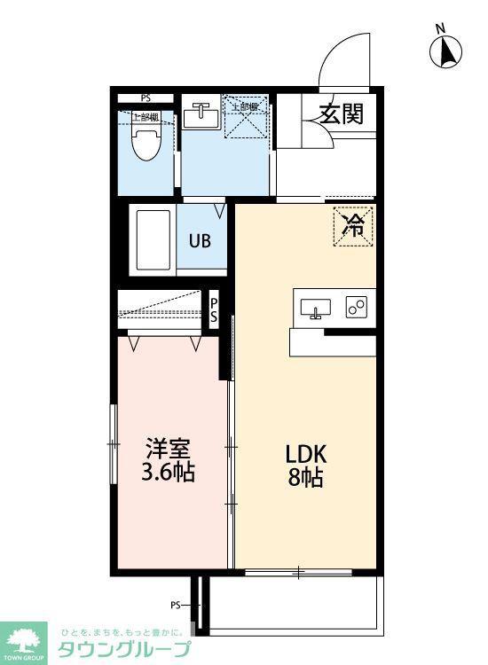 ROBOT HOME 指扇(1LDK/2階)の間取り写真