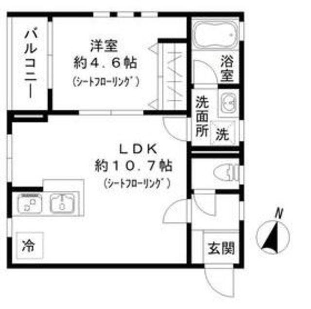 M′S MANSION(1LDK/2階)の間取り写真