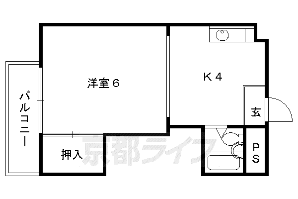 ブラハウス(1K/1階)の間取り写真