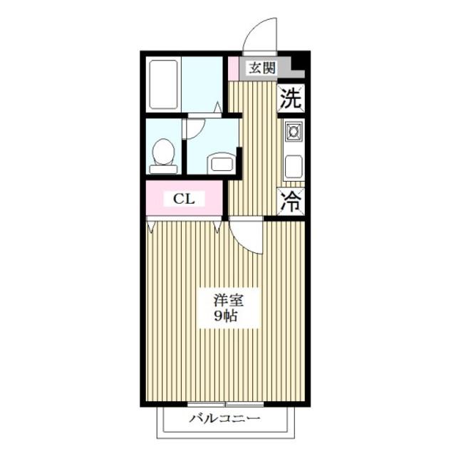ミラコスタ泉(1K/1階)の間取り写真