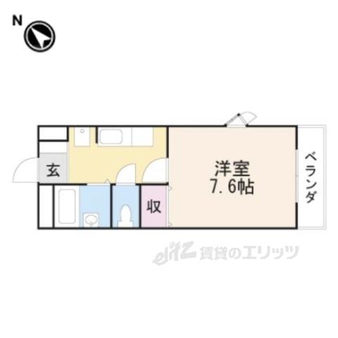 リバティヒルズ21(1K/1階)の間取り写真