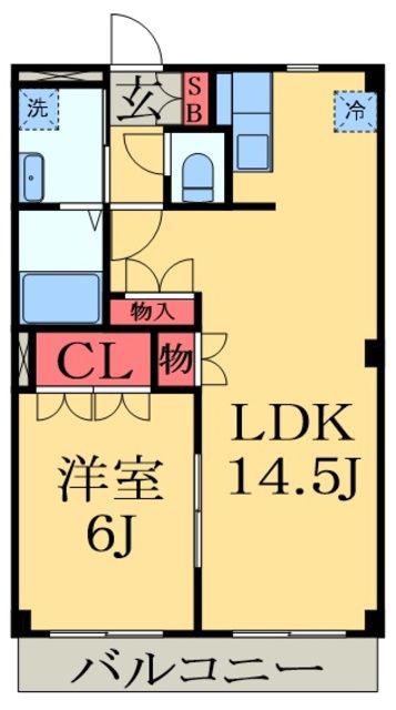 ファインパレス(1LDK/2階)の間取り写真