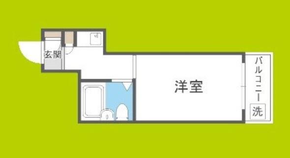 アップル天王寺(1K/4階)の間取り写真