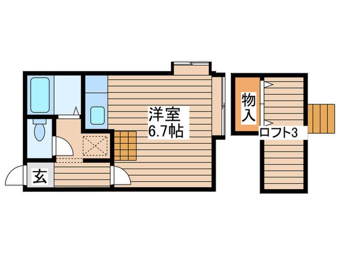 ロイヤルロード(ワンルーム/3階)の間取り写真