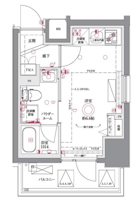 アゼスト横濱吉野町(ワンルーム/3階)の間取り写真