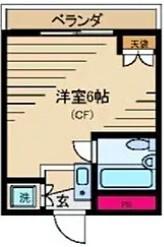 メゾンブロア(ワンルーム/2階)の間取り写真