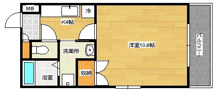 第29やたがいビル(1K/3階)の間取り写真